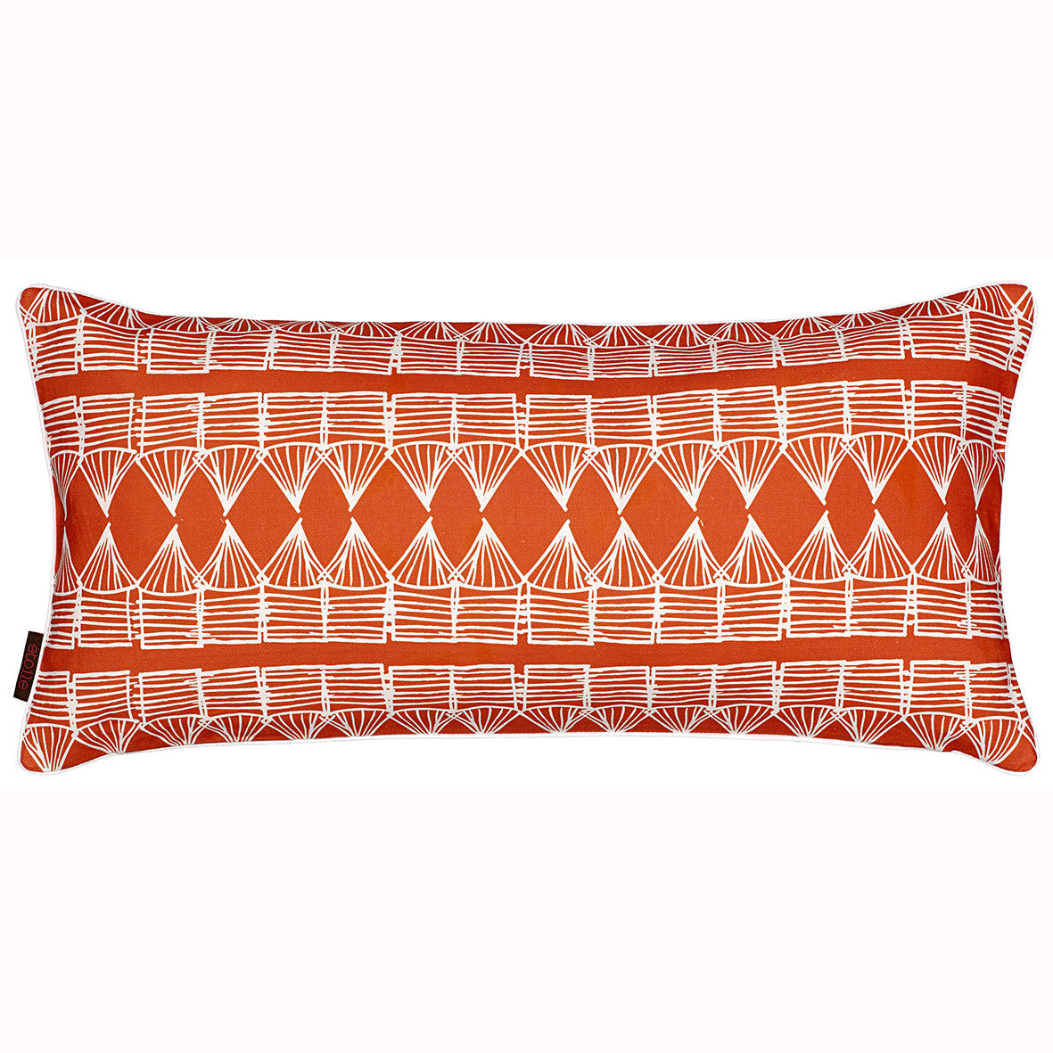 orange rectangle cushion