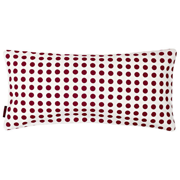 Corsica Floral Pattern Linen Cushion in Geranium Red ...