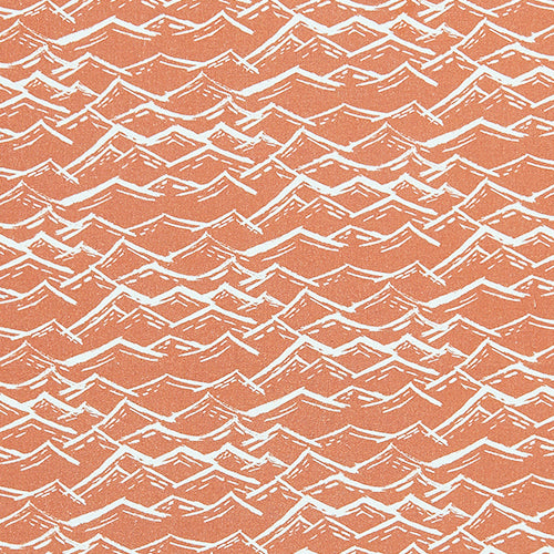 Maizey Sandstone Printed Cotton Fabric (By The Metre), Orange Fabric
