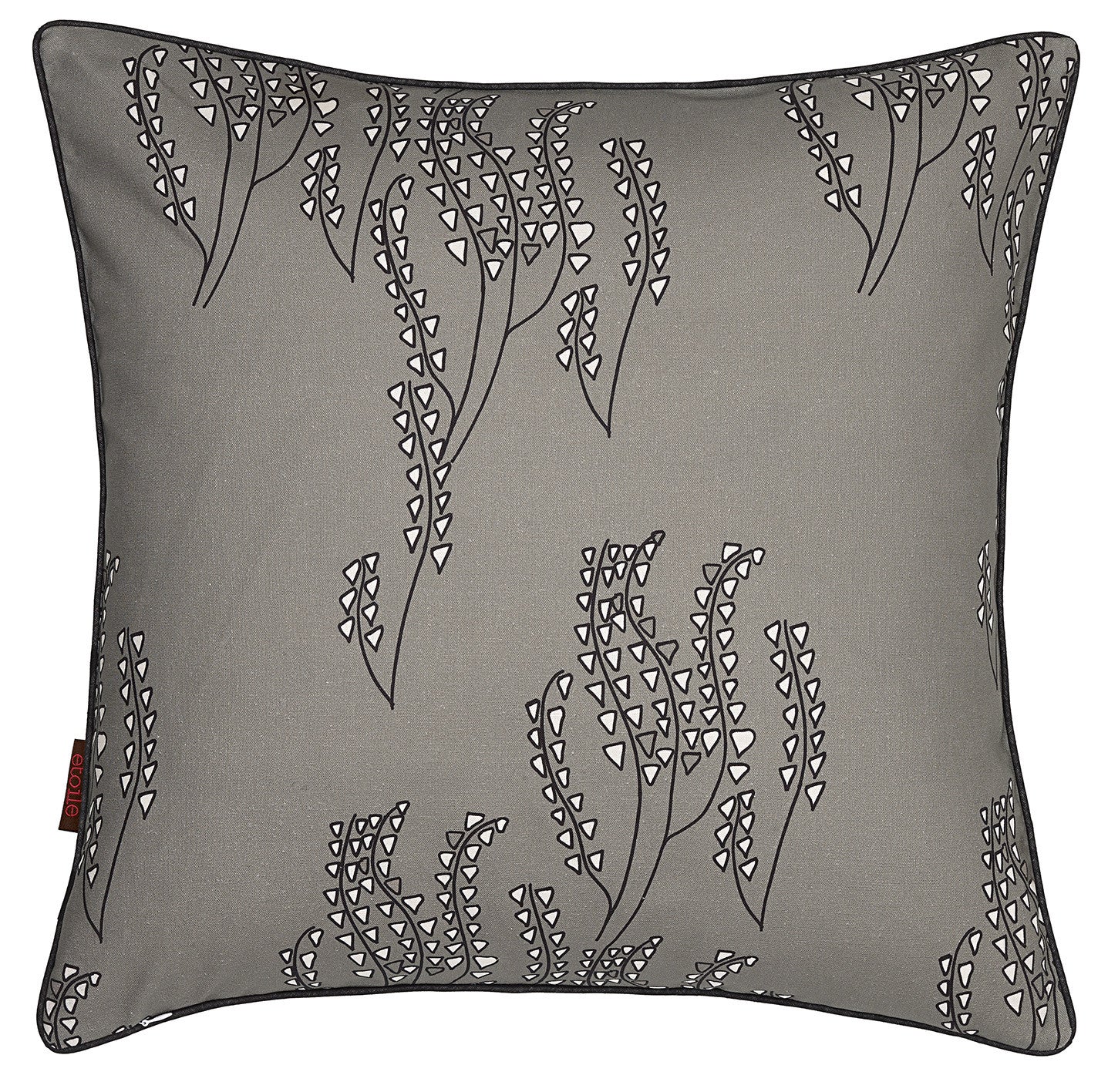 Yuma Grass Pattern Linen Cotton Throw Pillow in Light Dove Grey ships from Canada worldwide including the USA
