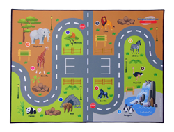 PlayRoads Toy Car Play Mats - Safari