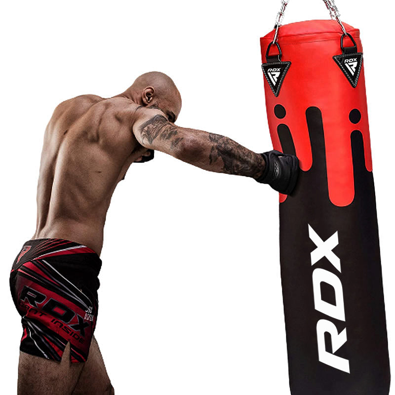 3ft Punch Bag BBE Heavy Filled Boxing Set Ceiling Hook Swivel Bag Gloves