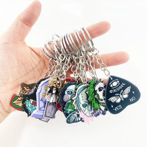 Resin Keychains Cute Rose Money Horror Car Bag - Haunted Haven Goods