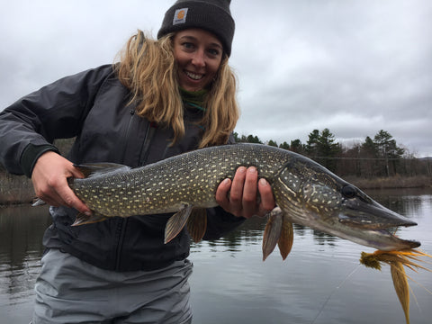 Abbie Schuster Thomas & Thomas ambassador lands a MA pike. 