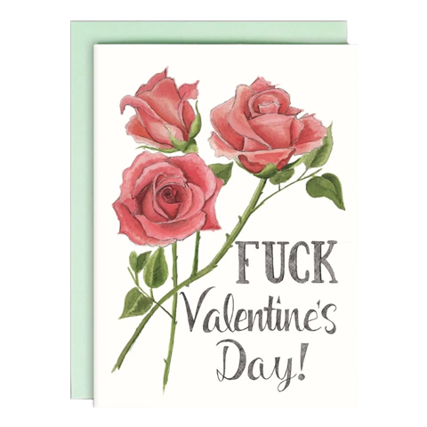 naughty florals valentine's day card