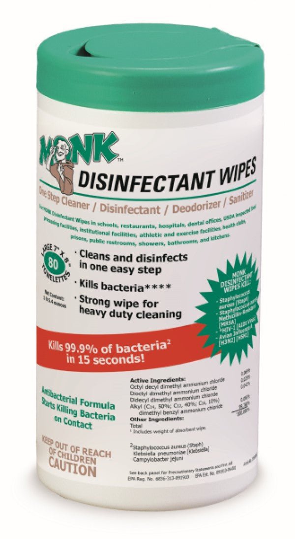 Monk Disinfectant Wipe 80 ct