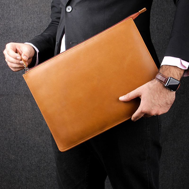 leather laptop sleeve