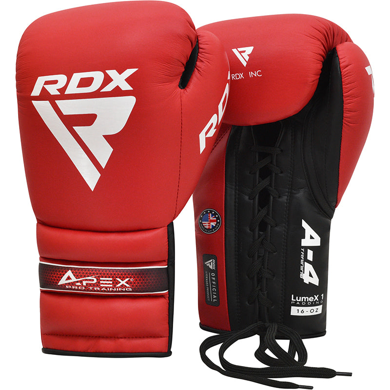 Photos - Martial Arts Gloves RDX APEX Lace up Training/Sparring Boxing Gloves Blue / 14oz Blue BGM-PTA4 