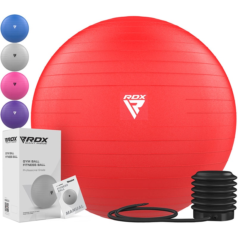 Photos - Yoga RDX B1 Inflatable Anti-Slip  Ball with Portable Foot Air Pump Red / 55 