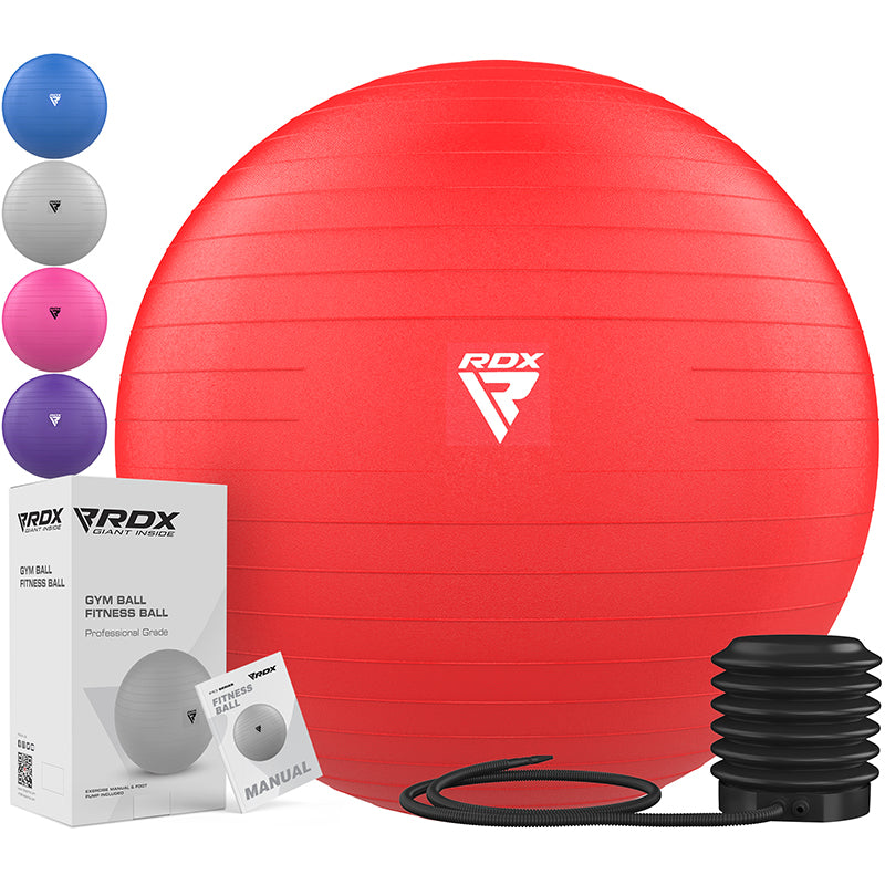 RDX B1 Inflatable Anti-Slip Yoga Ball with Portable Foot Air Pump Blue / 55cm