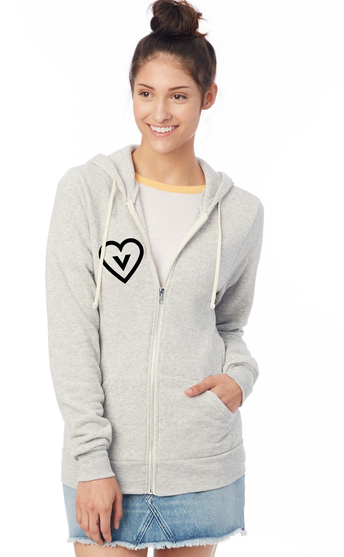 vegan zip up hoodie