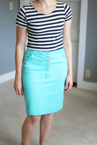 Button Up Pencil Skirt – UpCraft Club