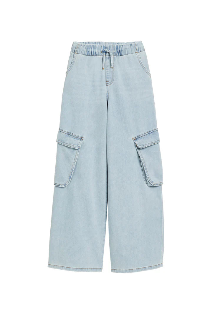 T | Cargo Pocket Pull On Wide Leg w/Drawstring
