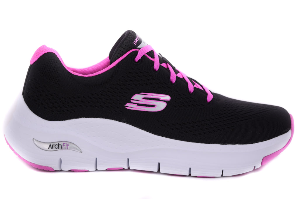 12076 Flex Appeal Sweet Black Hot Pink Fabric by Skechers