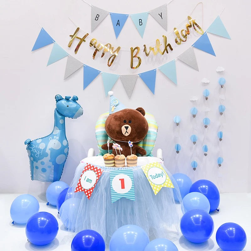 Happy first  birthday  package  party  decoration  Fashion 