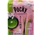 Glico Pocky Cream Covered Biscuit Sticks Limited Edition Sakura Cherry Blossom and Matcha Flavor 3.35 oz