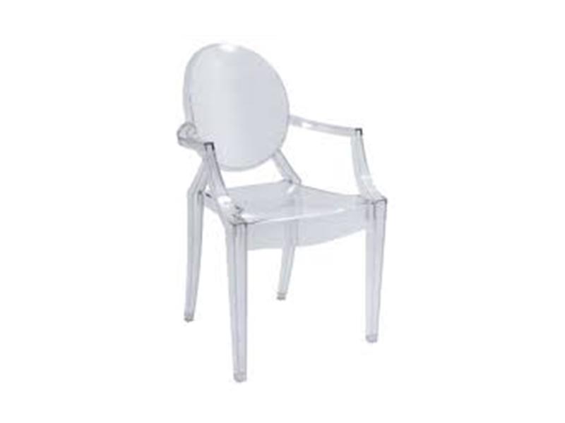 clear ghost chair with arms