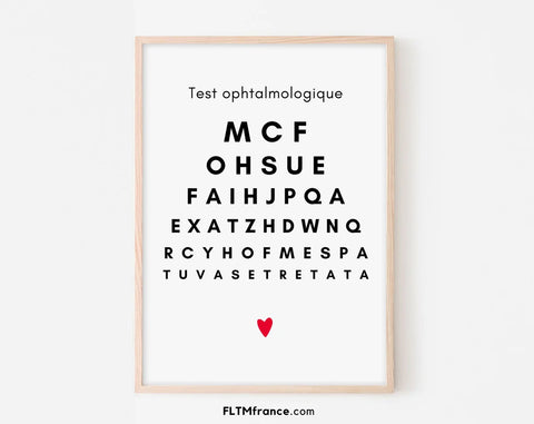 Ophthalmology test poster "You're going to be an aunt" - Original pregnancy announcement - Baby arrival announcement gift - Soon aunt announcement for sister - Poster to print