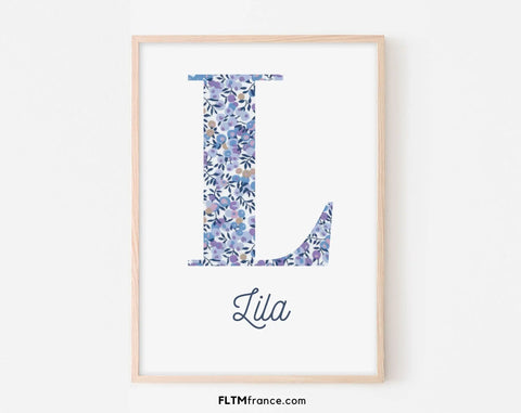 Póster inicial con nombre Liberty Wiltshire Lilac