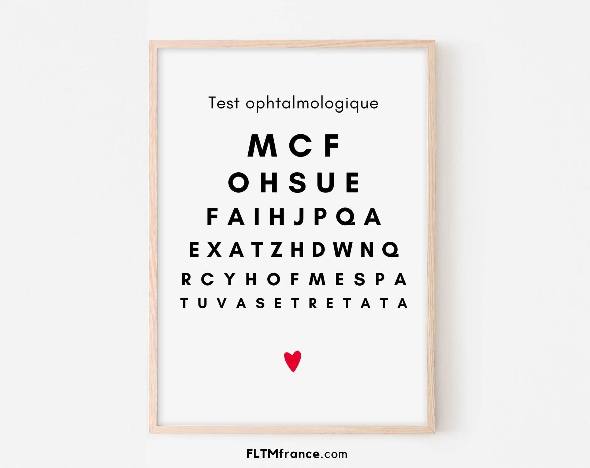Tu vas être tata - Affiche test ophtalmologique - Annonce grossesse tante originale FLTMfrance