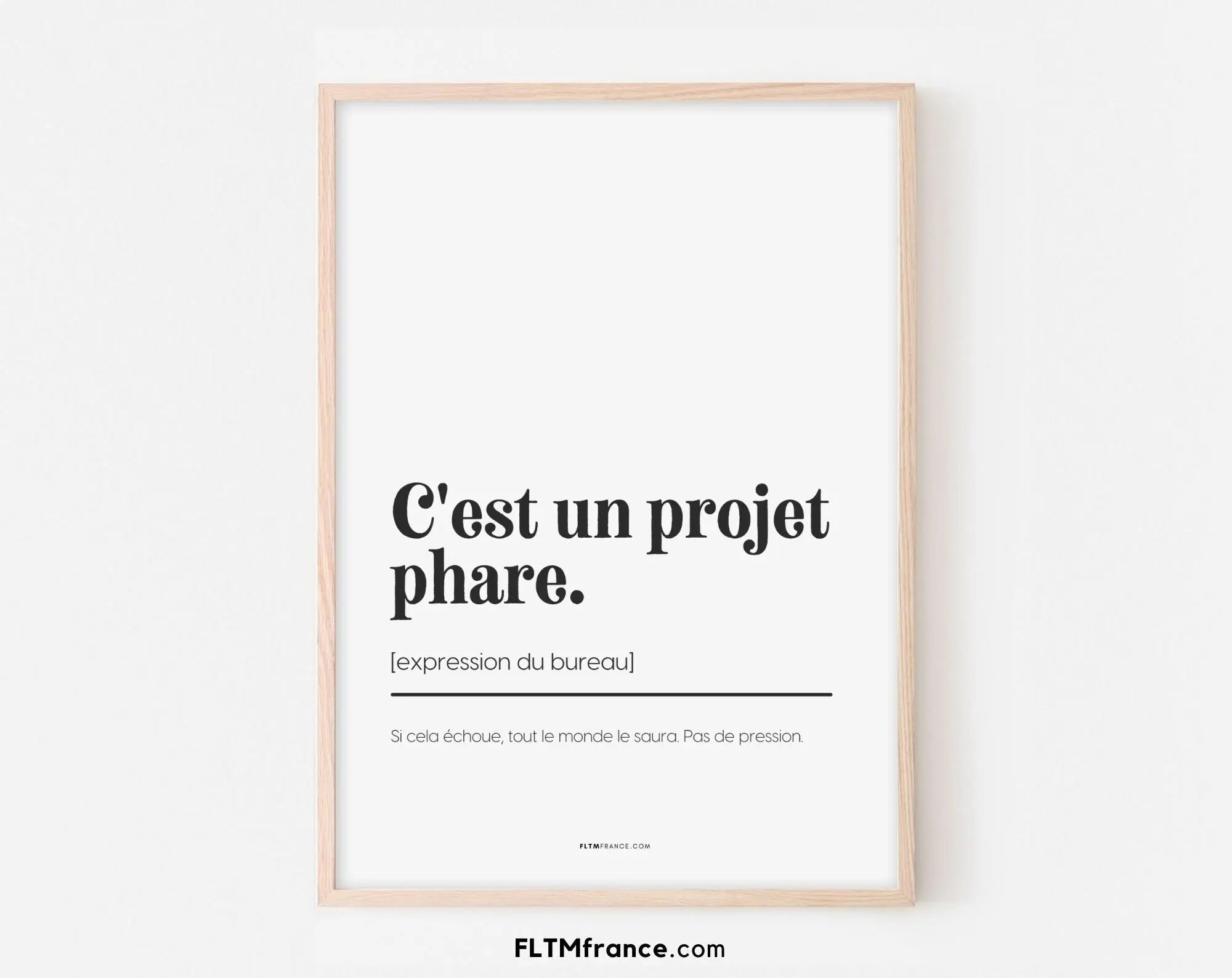 C'est un projet phare - Affiche définition et expression du bureau FLTMfrance