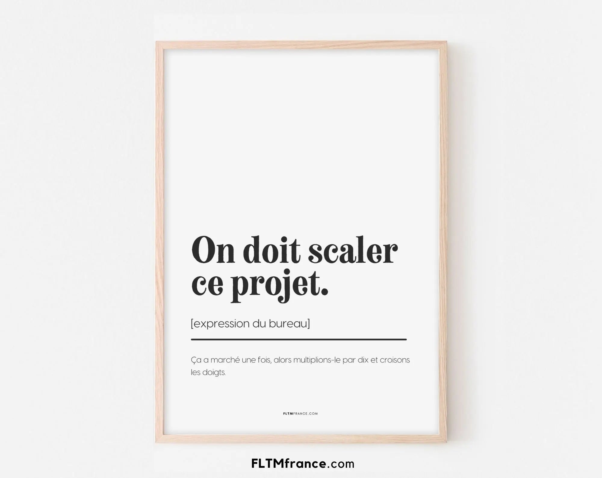 On doit scaler ce projet - Affiche définition et expression du bureau FLTMfrance