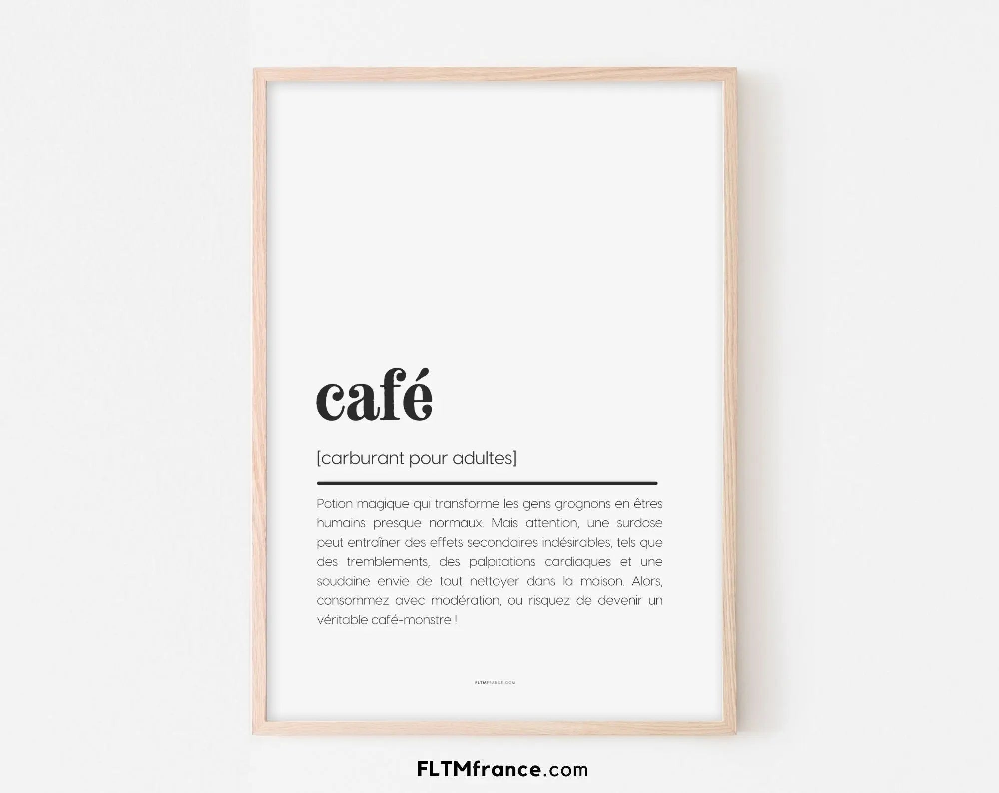 Cartel de definición de café - Cartel de definición de humor