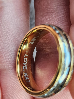 Customer review of a gold engraved ring