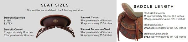 DP Saddlery Startrekk length and seat size