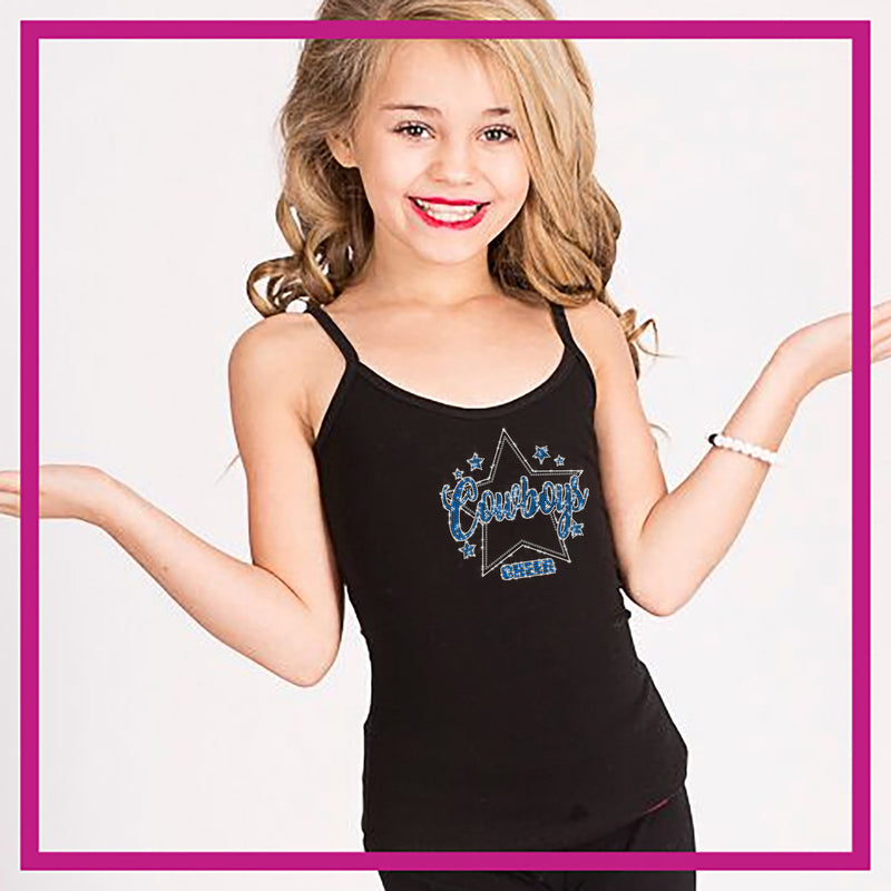 Addison Cowboys Cheer Bling Sparkle Tee with Rhinestone Logo - Navy -  Glitterstarz