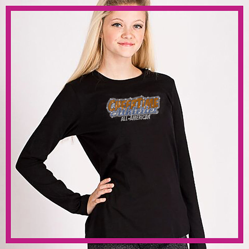 Cheertime Athletics All American Football Tee with Rhinestone Logo -  Glitterstarz