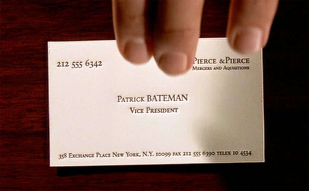 Patrick Bateman Business Card American Psycho | ReplicaPropStore