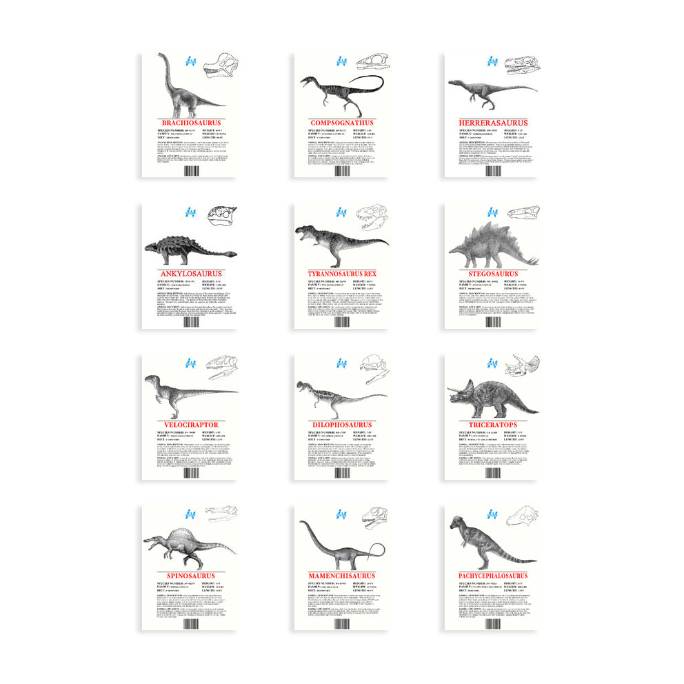 Ingen Dinosaur Info Sheets The Lost World Jurassic Park Replicapropstore