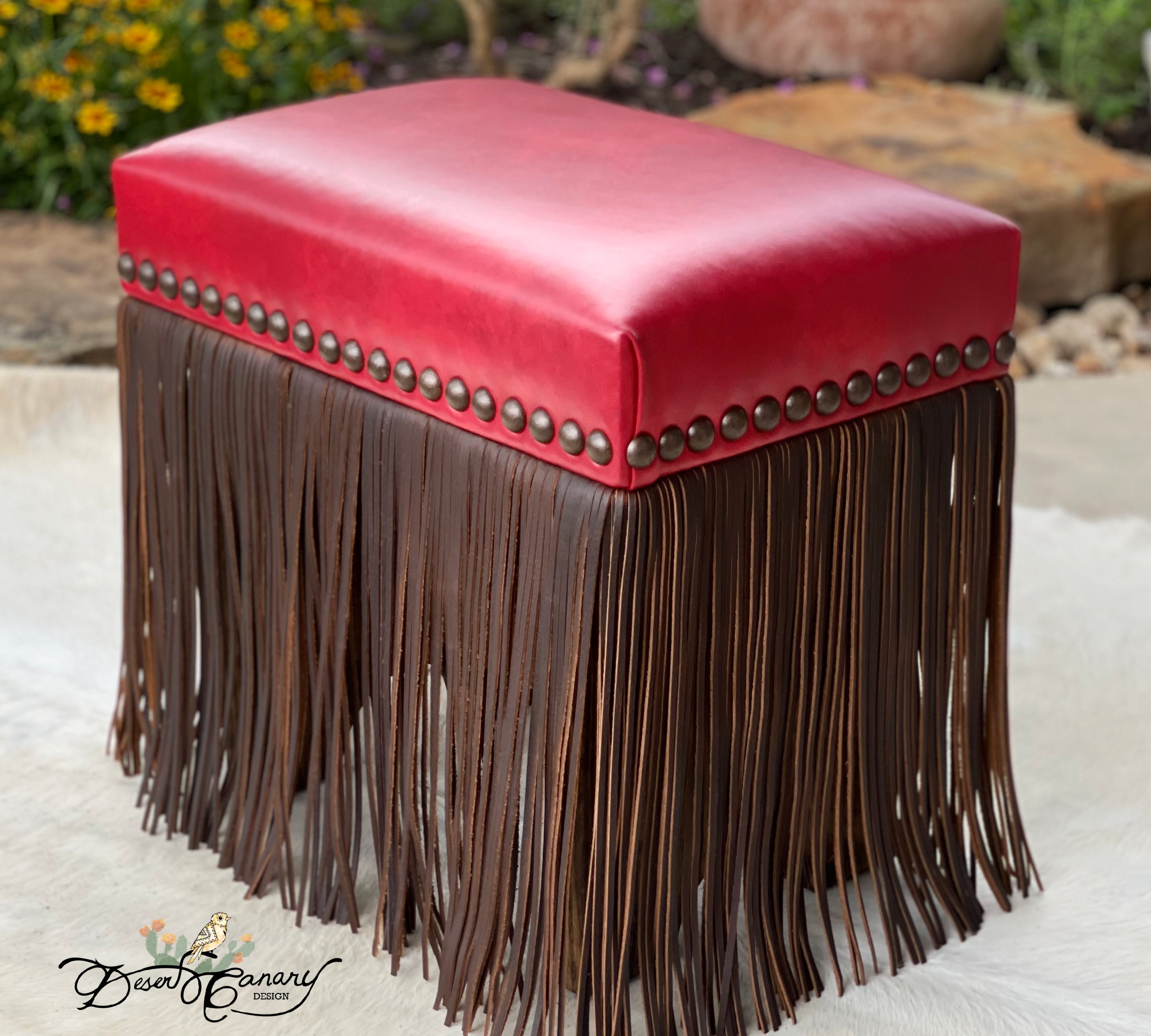 Rustic Red Fringe Vanity – Desert Canary