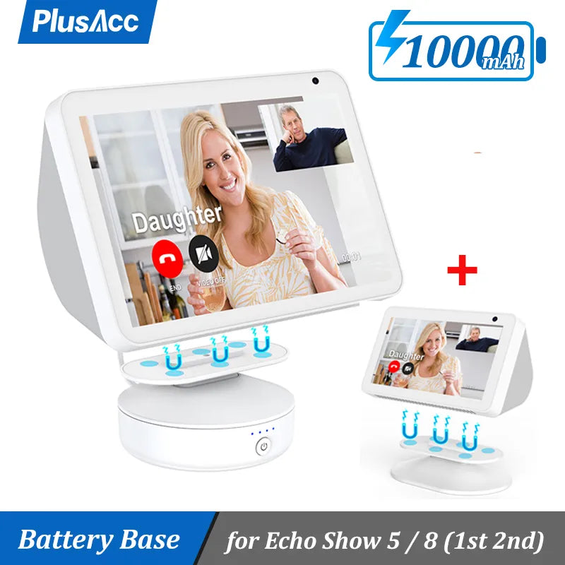 Portable Battery Base for Echo Show 5 8(1st 2nd Gen)
