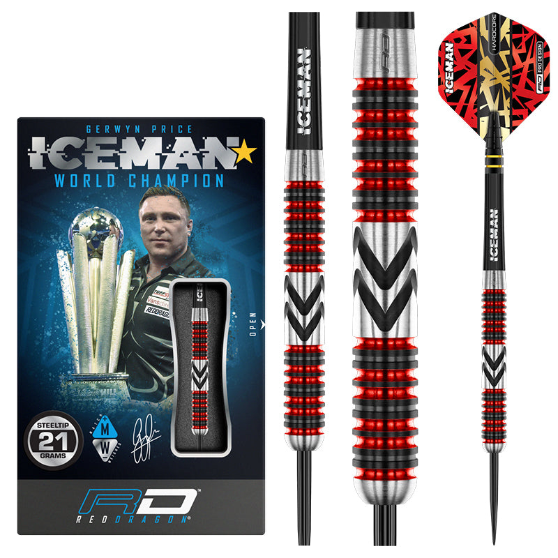 RED DRAGON - Peter Wright Snakebite V Gerwyn Price Iceman DWC Brass  Fléchettes