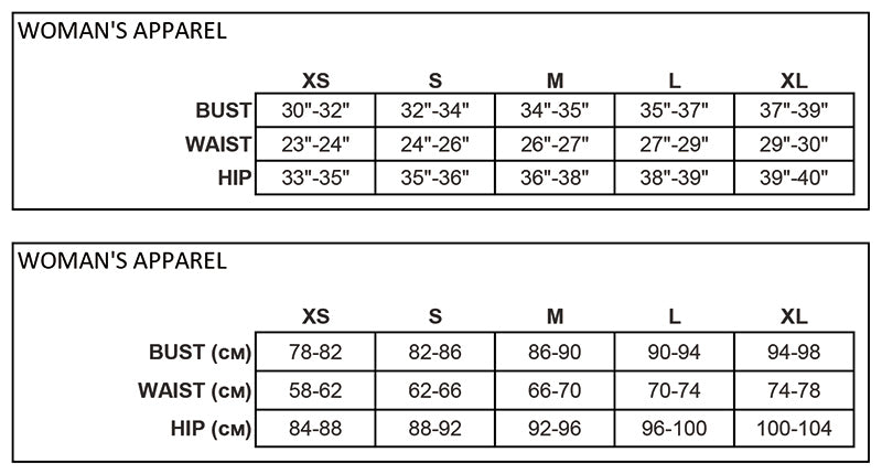 Squareroot5 Size Chart