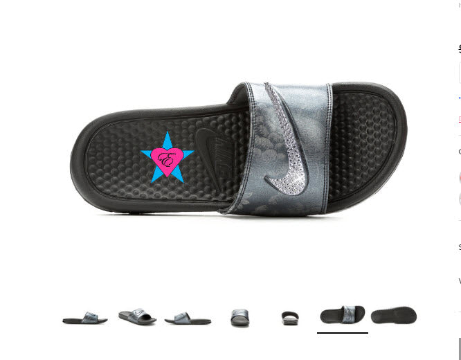 bedazzled nike flip flops