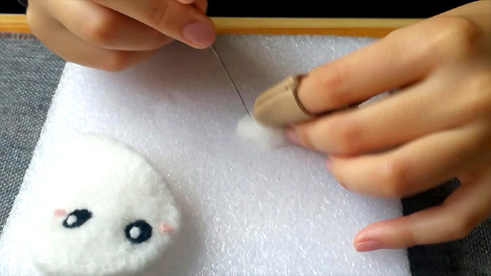 How to make needle felted wool Halloween ghost