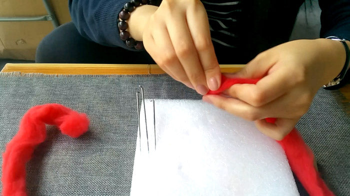 How to make needle felted wool heart