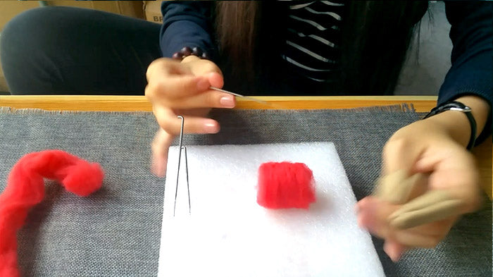 How to make needle felted wool heart