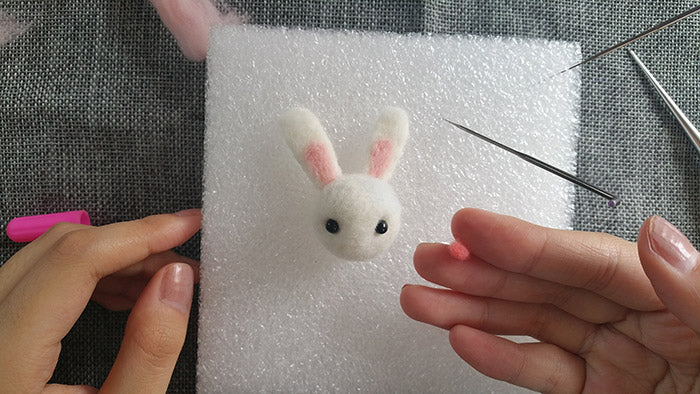 How to make needle felted wool animals bunny