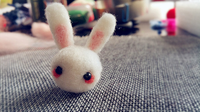 needle felt tutorials for beginners --How to make needle felted wool animals bunny