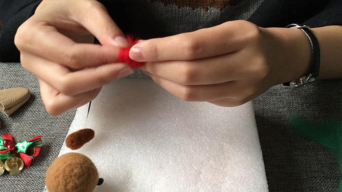 How to make needle felted cute Christmas reindeer