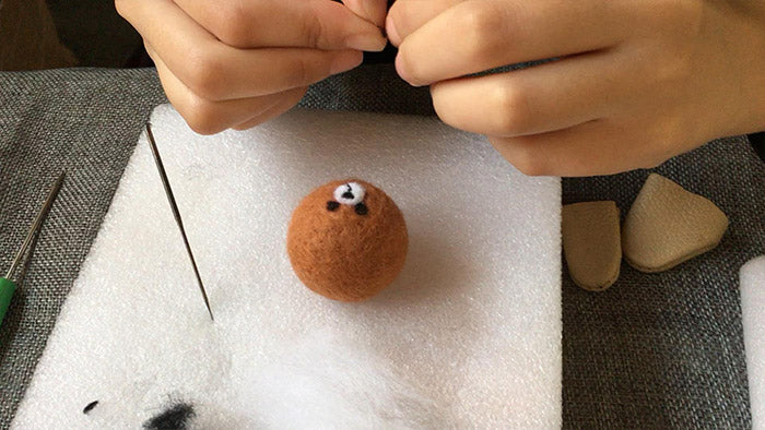 How to make needle felted cute animal bear