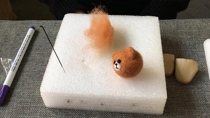 How to make needle felted cute animal bear