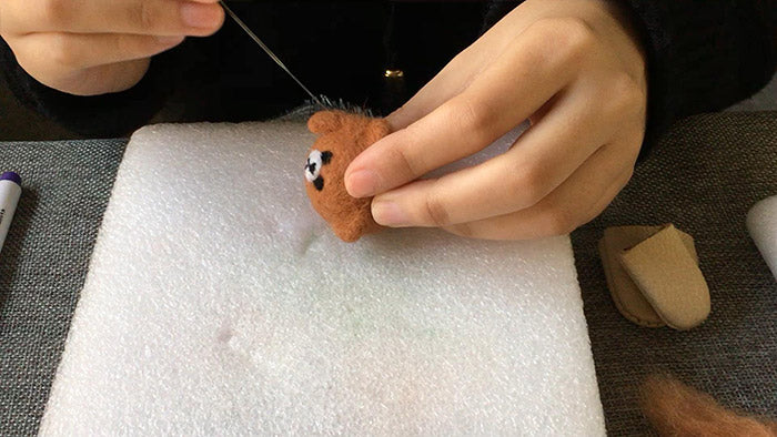How to make needle felted cute animal bear