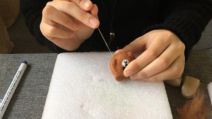 How to make needle felted cute animal bear