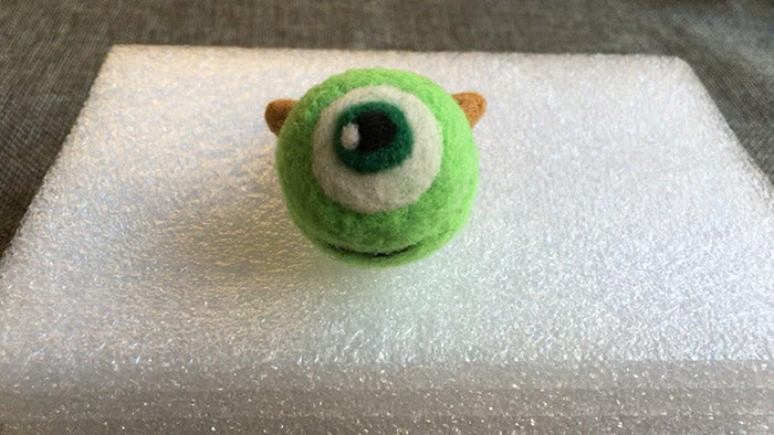 needle felt tutorials for beginners --How to make needle felted cute green monster