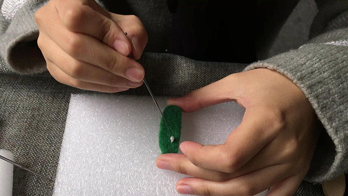 How to make needle felted cute potted cactus